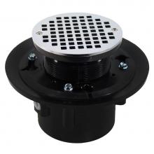 Jones Stephens D49112 - 3'' x 4'' Heavy Duty ABS Drain Base with 3'' Plastic Spud and 6&apos