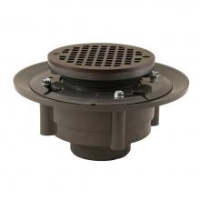Jones Stephens D4912RB - Oil Rubbed Bronze 2'' x 3'' Heavy Duty Shower Drain with 3-1/2'' Spu