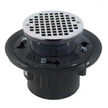 Jones Stephens D49187 - 3'' x 4'' Heavy Duty PVC Drain Base with 4'' Plastic Spud and 6&apos