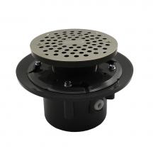 Jones Stephens D49223 - 4'' Heavy Duty PVC Drain Base with 3-1/2'' Plastic Spud and 5'' Stai