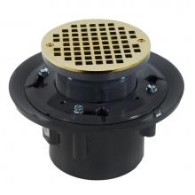 Jones Stephens D49225 - 4'' Heavy Duty PVC Drain Base with 3-1/2'' Plastic Spud and 5'' Poli