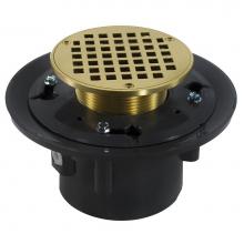 Jones Stephens D49255 - 4'' Heavy Duty PVC Drain Base with 3-1/2'' Metal Spud and 5'' Polish