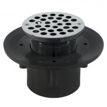 Jones Stephens D49401 - 3'' x 4'' Heavy Duty PVC Slab Drain Base with 3'' Plastic Spud and 6