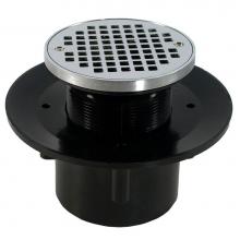 Jones Stephens D49450 - 3'' x 4'' Heavy Duty ABS Slab Drain Base with 3-1/2'' Plastic Spud a