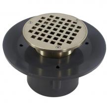 Jones Stephens D49453 - 3'' x 4'' Heavy Duty PVC Slab Drain Base with 3-1/2'' Metal Spud and