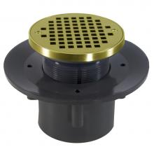 Jones Stephens D49527 - 4'' Heavy Duty PVC Slab Drain Base with 3-1/2'' Plastic Spud and 5''