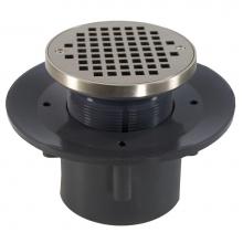 Jones Stephens D49531 - 4'' Heavy Duty PVC Slab Drain Base with 3-1/2'' Plastic Spud and 5''