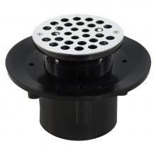 Jones Stephens D49578 - 4 PF ABS SLAB DRAIN W/4 SPUD & 6 SS STR