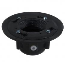 Jones Stephens D49806 - 4'' PVC Heavy Duty Drain Base with Clamping Ring and Primer Tap, for 3'' Spud