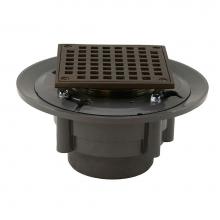 Jones Stephens D4996RB - Oil Rubbed Bronze 3'' x 4'' Heavy Duty PVC Shower Drain with 3-1/ 2'&apos
