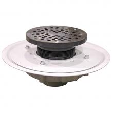 Jones Stephens D50037 - 2'' Heavy Duty PVC Drain Base with 3-1/2'' Plastic Spud and 6'' Stai