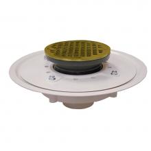 Jones Stephens D50046 - 4'' Heavy Duty PVC Drain Base with 3-1/2'' Plastic Spud and 6'' Poli