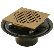 Jones Stephens D50153 - 2'' x 3'' ABS Shower Drain/Floor Drain with Brass Tailpiece and 4''