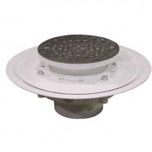 Jones Stephens D50351 - 3'' Heavy Duty PVC Drain Base with 4'' Plastic Spud and and 6'' Stai