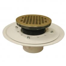 Jones Stephens D50354 - 3'' Heavy Duty PVC Drain Base with 4'' Plastic Spud and and 6'' Nick