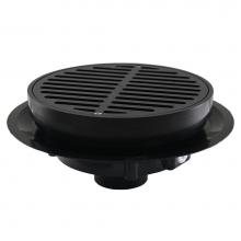 Jones Stephens D50378 - 2'' Heavy Duty Traffic ABS Floor Drain with Full Plastic Grate and Ring and Plastic Debr