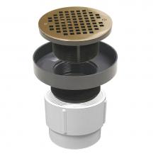 Jones Stephens D50474 - 4'' PVC LevelBest Pipe Fit Drain Base with 3'' Plastic Spud and 6''