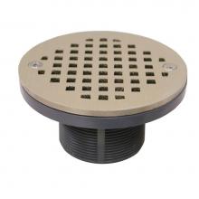 Jones Stephens D50985 - 2'' PVC IPS Plastic Spud with 4'' Nickel Bronze Round Strainer