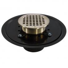 Jones Stephens D51372 - 4'' Heavy Duty ABS Drain Base with 4'' Metal Spud and 5'' Polished B