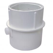 Jones Stephens D52450 - 3'' x 4'' PVC Pipe Fit Drain Base with Primer Tap, for 3'' Spud