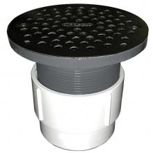 Jones Stephens D53022 - 3'' x 4'' PVC Pipe Fit Drain Base with 3-1/2'' Plastic Spud and 6&ap