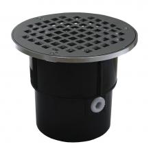 Jones Stephens D53032 - 3'' x 4'' ABS Pipe Fit Drain Base with 3-1/2'' Metal Spud and 5&apos
