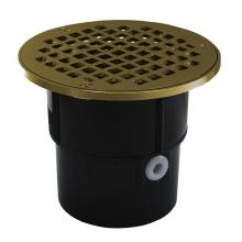 Jones Stephens D53033 - 3'' x 4'' ABS Pipe Fit Drain Base with 3-1/2'' Metal Spud and 5&apos