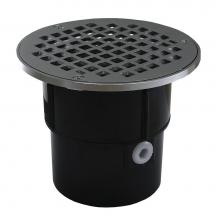 Jones Stephens D53034 - 3'' x 4'' ABS Pipe Fit Drain Base with 3-1/2'' Metal Spud and 6&apos