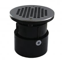 Jones Stephens D53043 - 4'' ABS Over Pipe Fit Drain Base with 3-1/2'' Plastic Spud and 6'' S