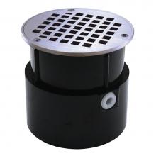 Jones Stephens D53052 - 4'' ABS Over Pipe Fit Drain Base with 3-1/2'' Metal Spud and 5'' Chr