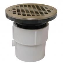 Jones Stephens D53072 - 3'' x 4'' PVC Pipe Fit Drain Base with 3-1/2'' Plastic Spud and 6&ap