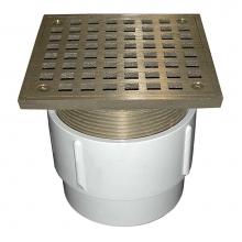 Jones Stephens D53078 - 3'' x 4'' PVC Pipe Fit Drain Base with 3-1/2'' Metal Spud and 5&apos
