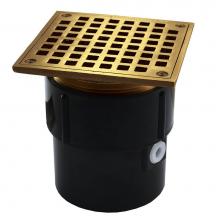 Jones Stephens D53081 - 3'' x 4'' ABS Pipe Fit Drain Base with 3-1/2'' Metal Spud and 6&apos