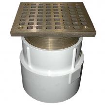Jones Stephens D53092 - 4'' PVC Over Pipe Fit Drain Base with 3-1/2'' Metal Spud and 5'' Pol