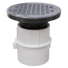 Jones Stephens D53102 - 3'' PVC Over Pipe Fit Drain Base with 3'' Plastic Spud and 6'' Chrom