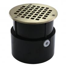 Jones Stephens D53130 - 4'' ABS Over Pipe Fit Drain Base with 3-1/2'' Metal Spud and 5''