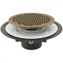 Jones Stephens D53144 - 3'' Heavy Duty PVC Drain Base with 3-1/2'' Metal Spud and 8'' Nickel