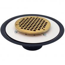 Jones Stephens D53148 - 3'' Heavy Duty PVC Drain Base with 3-1/2'' Metal Spud and 9'' Polish