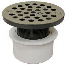 Jones Stephens D53150 - 3'' PVC Inside Pipe Fit Drain Base with 2'' Plastic Spud and 4'' Sta