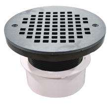 Jones Stephens D53152 - 3'' PVC Inside Pipe Fit Drain Base with 2'' Plastic Spud and 4'' Chr