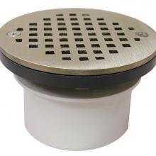 Jones Stephens D53158 - 3'' PVC Inside Pipe Fit Drain Base with 2'' Plastic Spud and 4'' Nic