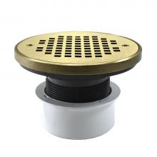 Jones Stephens D53162 - 3'' PVC Inside Pipe Fit Drain Base with 2'' Plastic Spud and 4'' Nic