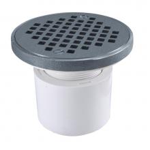 Jones Stephens D53192 - 2'' PVC Over Pipe Fit Drain Base with 2'' Plastic Spud and 4'' Chrom