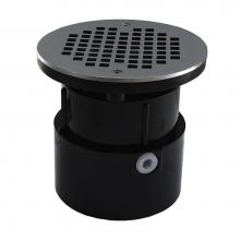Jones Stephens D53193 - 2'' ABS Over Pipe Fit Drain Base with 2'' Plastic Spud and 4'' Chrom