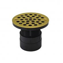 Jones Stephens D53195 - 2'' ABS Over Pipe Fit Drain Base with 2'' Plastic Spud and 4'' Polis