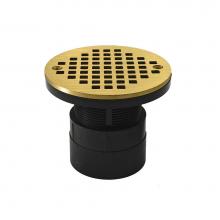 Jones Stephens D53197 - 2'' ABS Over Pipe Fit Drain Base with 2'' Plastic Spud and 4'' Polis