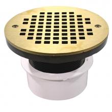 Jones Stephens D53234 - 4'' PVC Inside Pipe Fit Drain Base with 3'' Plastic Spud and 6'' Nic