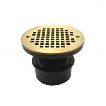 Jones Stephens D53235 - 4'' ABS Inside Pipe Fit Drain Base with 3'' Plastic Spud and 6'' Nic