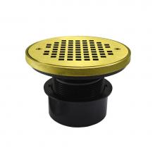 Jones Stephens D53239 - 4'' ABS Inside Pipe Fit Drain Base with 3'' Plastic Spud and 6'' Pol
