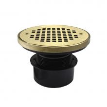 Jones Stephens D53241 - 4'' ABS Inside Pipe Fit Drain Base with 3'' Plastic Spud and 6'' Nic